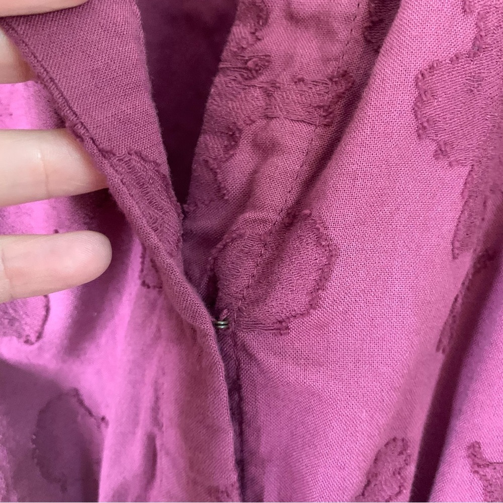 By Anthropologie The Somerset Textured Mini Dress plum M - Picture 7 of 11